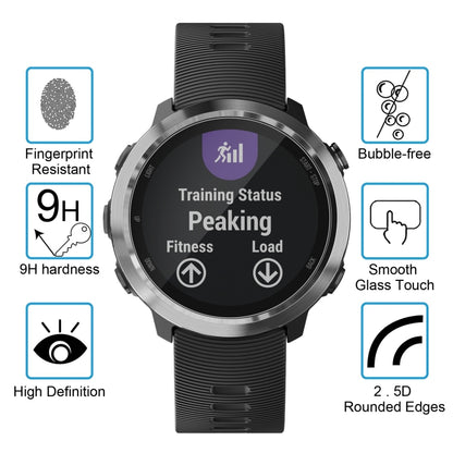 قطعتان من واقي الشاشة الزجاجي المقوى ENKAY Hat-Prince لجهاز Garmin Forerunner 645 بسمك 0.2 مم، صلابة السطح 9H، حافة منحنية 2.15D