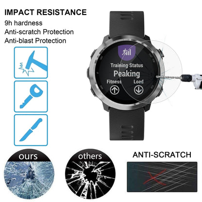 قطعتان من واقي الشاشة الزجاجي المقوى ENKAY Hat-Prince لجهاز Garmin Forerunner 645 بسمك 0.2 مم، صلابة السطح 9H، حافة منحنية 2.15D