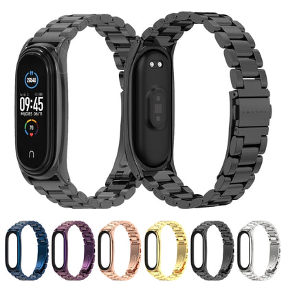 سوار ساعة Mijobs المعدني المصنوع من الفولاذ المقاوم للصدأ لساعة Xiaomi Mi Band 3 و4 و5 و6