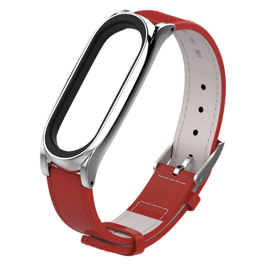 سوار ساعة Mijobs المصنوع من الجلد المحبب عالي الجودة مع حافظة مغناطيسية بدون براغي لساعة Xiaomi Mi Band 3 و4 و5 و6، بدون حامل، CA0139A، CA0139B، CA0139C، CA0139D، CA0139E، CA0139F، CA0139G