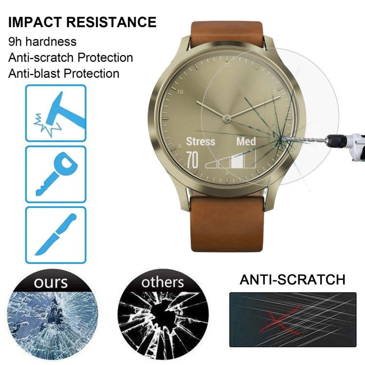 غطاء حماية ENKAY Hat-Prince لساعة Garmin Vivomove HR الذكية بسمك 0.2 مم، صلابة سطح 9H، 2.15D، مقاوم للانفجار، مصنوع من الزجاج المقوى