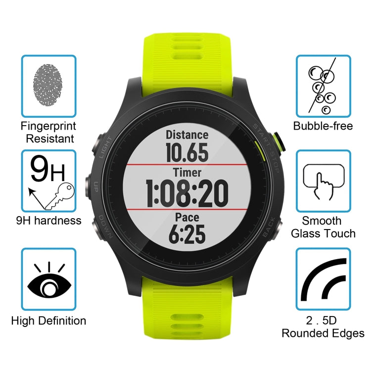 غطاء حماية كامل الشاشة من ENKAY Hat-Prince لساعة Garmin Forerunner 935 الذكية بسمك 0.2 مم، صلابة السطح 9H، 2.15D، مقاوم للانفجار، مصنوع من الزجاج المقوى
