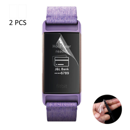 قطعتان من واقي الشاشة المصنوع من مادة TPU من ENKAY Hat-Prince لساعة Fitbit Charge 3