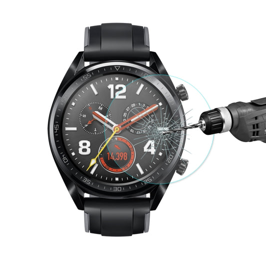 غطاء حماية من الزجاج المقوى ENKAY Hat-Prince بسمك 0.2 مم، 9H، 2.15D، بحافة منحنية، لساعة Huawei Watch GT مقاس 46 مم، Huawei Watch GT