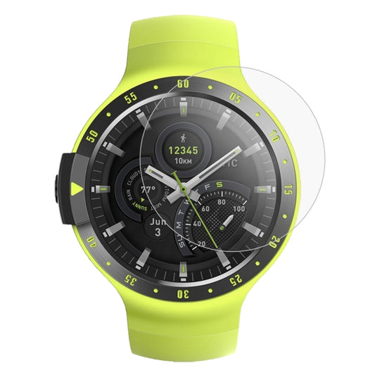 ENKAY Hat-Prince غشاء زجاجي مقوى بحافة منحنية 9H 2.15D بسمك 0.2 مم لساعة TicWatch S، TicWatch S