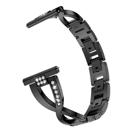سوار معصم من الفولاذ المقاوم للصدأ على شكل حرف X لساعة Galaxy Watch Active مقاس 20 مم