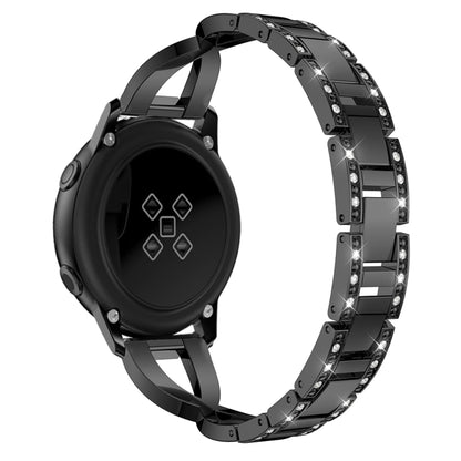سوار معصم من الفولاذ المقاوم للصدأ على شكل حرف X لساعة Galaxy Watch Active مقاس 20 مم