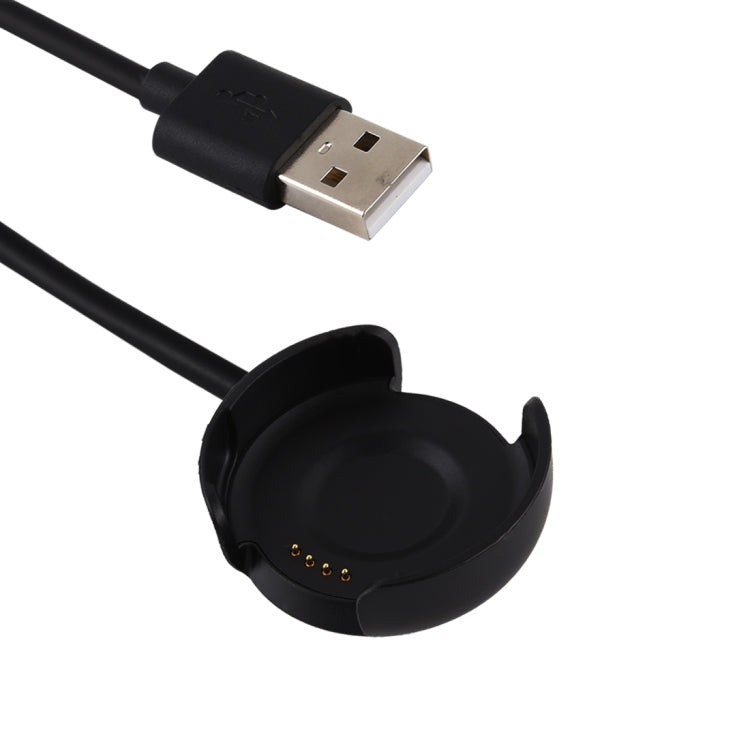كابل شحن USB محمول بطول 1 متر لساعة Amazfit A1801 الذكية، أسود