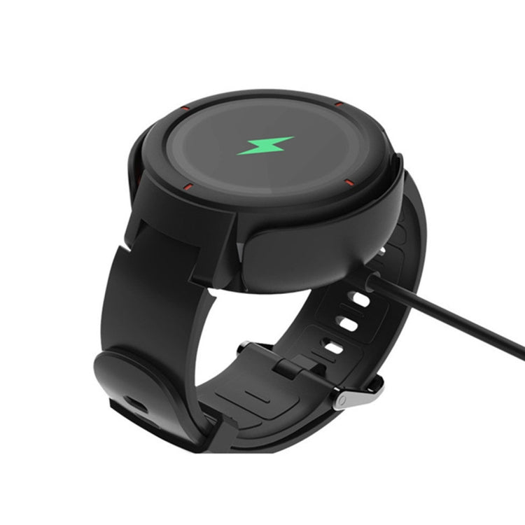 كابل شحن USB محمول بطول 1 متر لساعة Amazfit A1801 الذكية، أسود