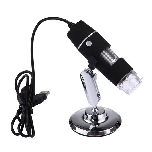 مجهر رقمي بمستشعر صورة 0.3 ميجابكسل ومكبر 1000X مزود بمنفذ USB و8 مصابيح LED وحامل احترافي