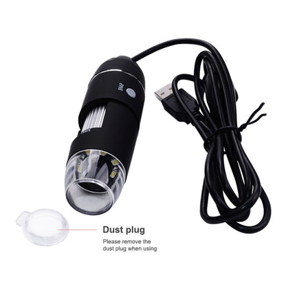 مجهر رقمي بمستشعر صورة 0.3 ميجابكسل ومكبر 1000X مزود بمنفذ USB و8 مصابيح LED وحامل احترافي