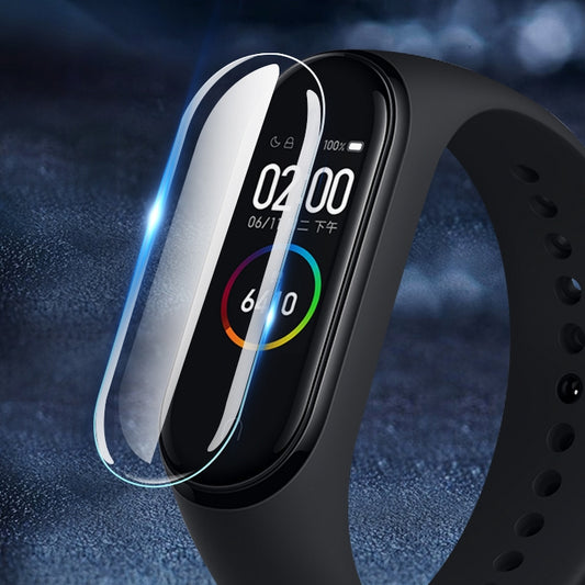 غشاء حماية شاشة ناعم من مادة PET لساعة Xiaomi Mi Band 5/6، قطعة واحدة
