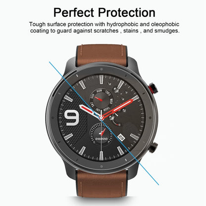واقي شاشة من الزجاج المقوى 2.5D 9H لهاتف Amazfit GTR 47 مم 0.26 مم، لهاتف Amazfit GTR 47 مم