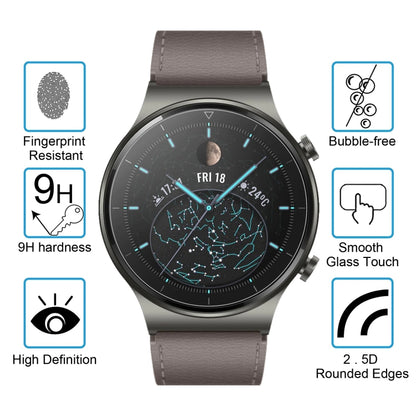 واقي شاشة من الزجاج المقوى 2.5D 9H لهاتف Huawei Watch GT2 Pro بسمك 0.26 مم، لهاتف Huawei Watch GT2 Pro