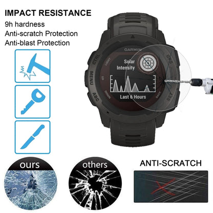 واقي شاشة من الزجاج المقوى 2.5D 9H لجهاز Garmin Instinct بسمك 0.26 مم، لجهاز Garmin Instinct