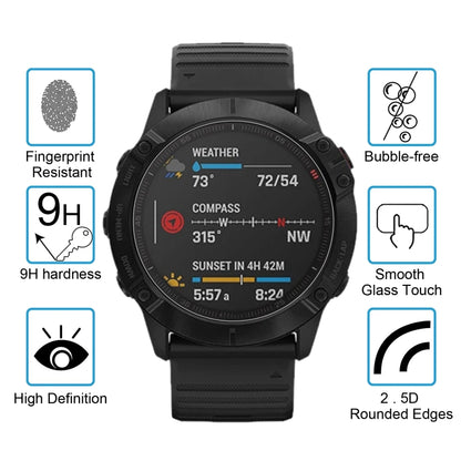 واقي شاشة من الزجاج المقوى 2.5D 9H لهاتف Garmin Fenix 6 Pro بسمك 0.26 مم، مناسب لهاتف Garmin Fenix 6 Pro