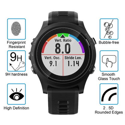 For Garmin Forerunner 635 0.26mm 2.5D 9H Tempered Glass Film Screen Protector, For Garmin Forerunner 635