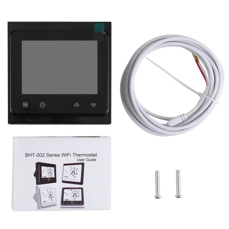 منظم حرارة إلكتروني للغرفة مزود بشاشة LCD رقمية للتدفئة BHT-002GBLW 16A مع مستشعر وشاشة عرض للوقت، وتحكم عبر واي فاي، BHT-002GBLW 16A (أسود) نوع التدفئة الإلكترونية، BHT-002GBLW 16A (أبيض) نوع التدفئة الإلكترونية