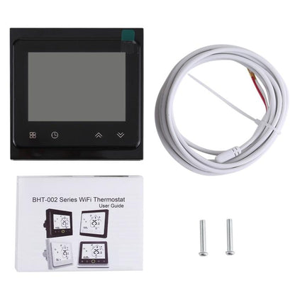 منظم حرارة إلكتروني للغرفة مزود بشاشة LCD رقمية للتدفئة BHT-002GBLW 16A مع مستشعر وشاشة عرض للوقت، وتحكم عبر واي فاي، BHT-002GBLW 16A (أسود) نوع التدفئة الإلكترونية، BHT-002GBLW 16A (أبيض) نوع التدفئة الإلكترونية