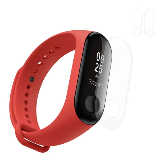 قطعتان من واقي الشاشة المصنوع من مادة TPU من ENKAY Hat-Prince لساعة Xiaomi Mi Band 3