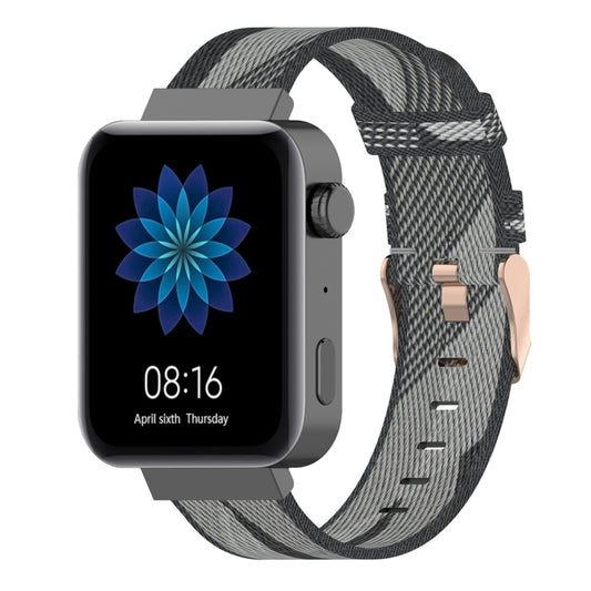 سوار معصم من النايلون بنمط مخطط مقاس 18 مم لساعة Xiaomi Mi Watch وGarmin Vivomove 3s / Vivoactive 4s