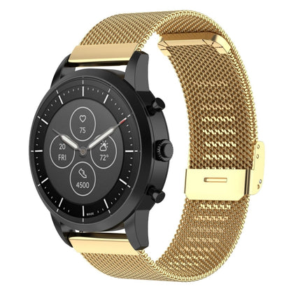 سوار ساعة شبكي معدني مقاس 22 مم لساعة Fossil Hybrid Smartwatch HR، للرجال من الجيل الرابع Explorist HR، للرجال، رياضي