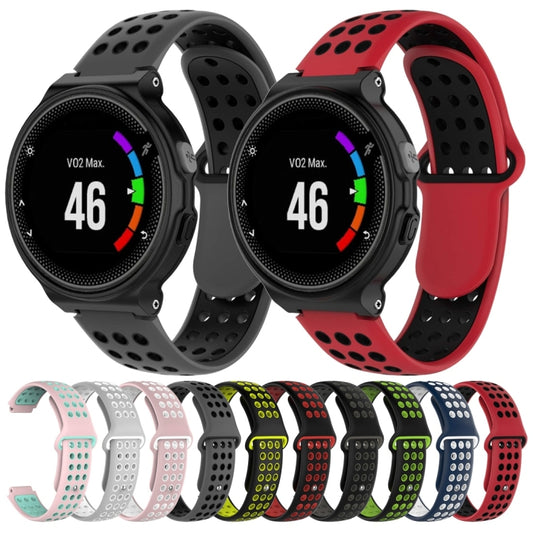 سوار ساعة رياضي من السيليكون بلونين لساعة Garmin Forerunner 220 / Approach S5 / S20