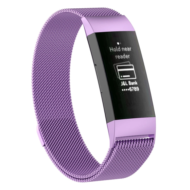 سوار ساعة مغناطيسي من الفولاذ المقاوم للصدأ لساعة FITBIT Charge 3، المقاس: صغير، 187 × 18 مم