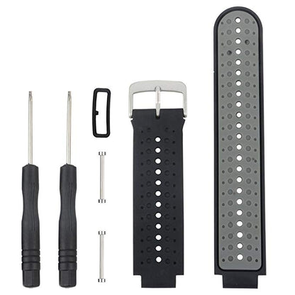 سوار ساعة رياضي من السيليكون ثنائي اللون لساعة Garmin Forerunner 230 / 235 / 620 / 630 / 735XT