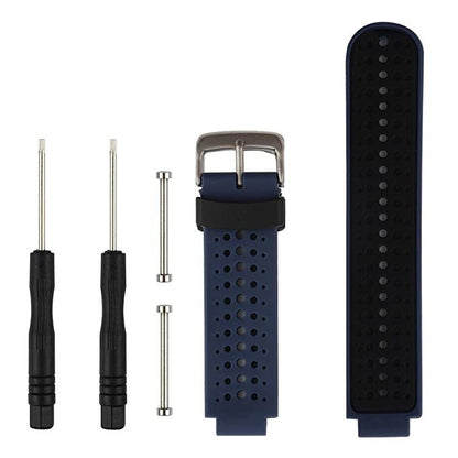 سوار ساعة رياضي من السيليكون ثنائي اللون لساعة Garmin Forerunner 230 / 235 / 620 / 630 / 735XT