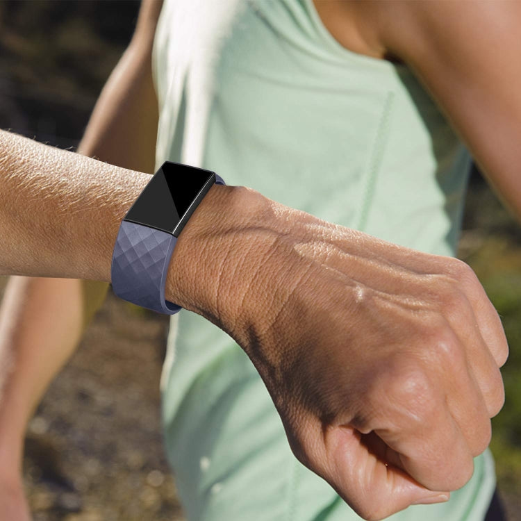 سوار ساعة رياضي قابل للتعديل بنمط ماسي لساعة FITBIT Charge 2، المقاس: صغير، 10.5×8.5 سم، صغير