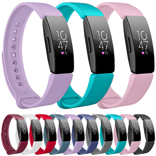 سوار ساعة ذكية مزود بقفل كبس لساعة Fitbit Inspire HR