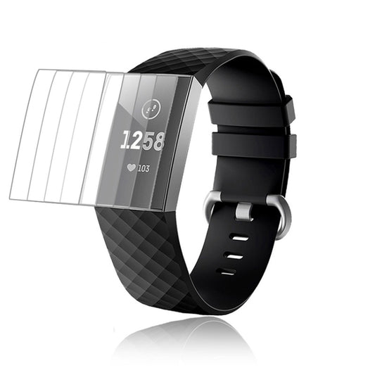 5 قطع من غلاف شاشة ناعم مقاوم للانفجار من مادة TPU لـ Fitbit Charge 3 / 4، لـ Fitbit Charge 3