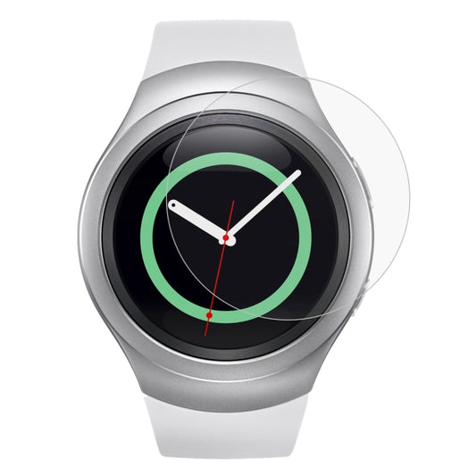 قطعتان من غطاء ENKAY Hat-Prince لساعة Samsung Gear S2 الذكية بسمك 0.2 مم، صلابة سطح 9H، 2.15D، طبقة شاشة زجاجية مقسّاة مقاومة للانفجار