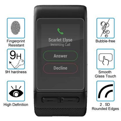 قطعتان من غطاء ENKAY Hat-Prince لساعة Garmin Vivoactive HR الذكية بسمك 0.2 مم، صلابة السطح 9H، 2.15D، طبقة شاشة زجاجية مقسّاة مقاومة للانفجار