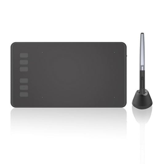 HUION Inspiroy Series H640P 5080LPI لوح رسم رسومي احترافي USB لنظامي التشغيل Windows / Mac OS، مع قلم بدون بطارية