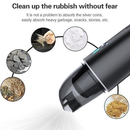 Car / Household Wireless Portable 90W Handheld Powerful Vacuum Cleaner, Navy Blue