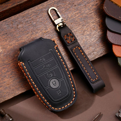 For Ford F-150 5-button C073 Car Key Leather Protective Case, C073