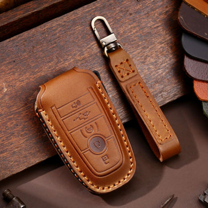 For Ford F-150 5-button C073 Car Key Leather Protective Case, C073