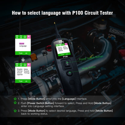 TopDiag P100 Car Circuit Intelligent Analyzer Diagnostic Instrument, Cable Length: 2m, TopDiag P100 2m