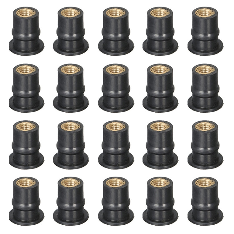20pcs / 1 Set M5 Universal Motorcycle Windshield Brass Nuts, M5