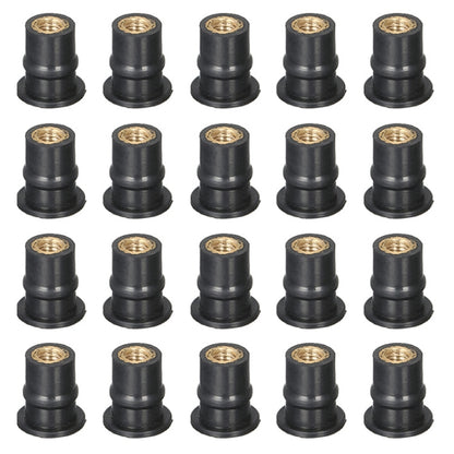 20pcs / 1 Set M5 Universal Motorcycle Windshield Brass Nuts, M5