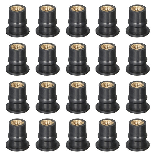 20pcs / 1 Set M5 Universal Motorcycle Windshield Brass Nuts, M5