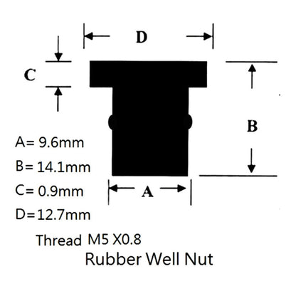 20pcs / 1 Set M5 Universal Motorcycle Windshield Brass Nuts, M5
