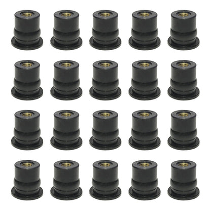 20 in 1 M6 Universal Motorcycle Windshield Brass Nuts, M6
