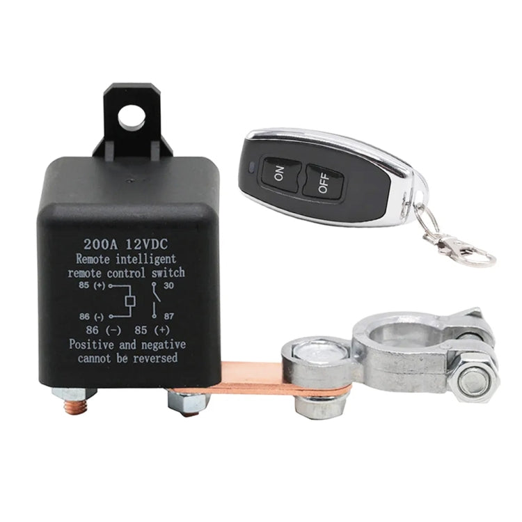 ZL180 12V 200A Car Relay Remote Rireless Battery Isolator with Battery Clip x 2 & Remote Control x 2, 12V 200A  with Battery Clip x 2 & Remote Control x 2