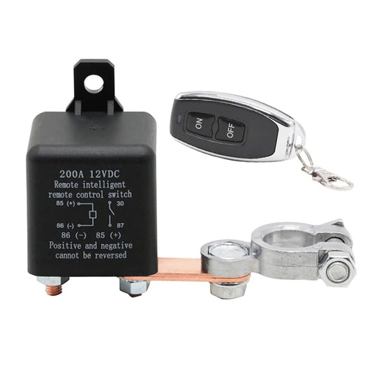 ZL180 12V 200A Car Relay Remote Rireless Battery Isolator with Battery Clip x 2 & Remote Control x 2, 12V 200A  with Battery Clip x 2 & Remote Control x 2