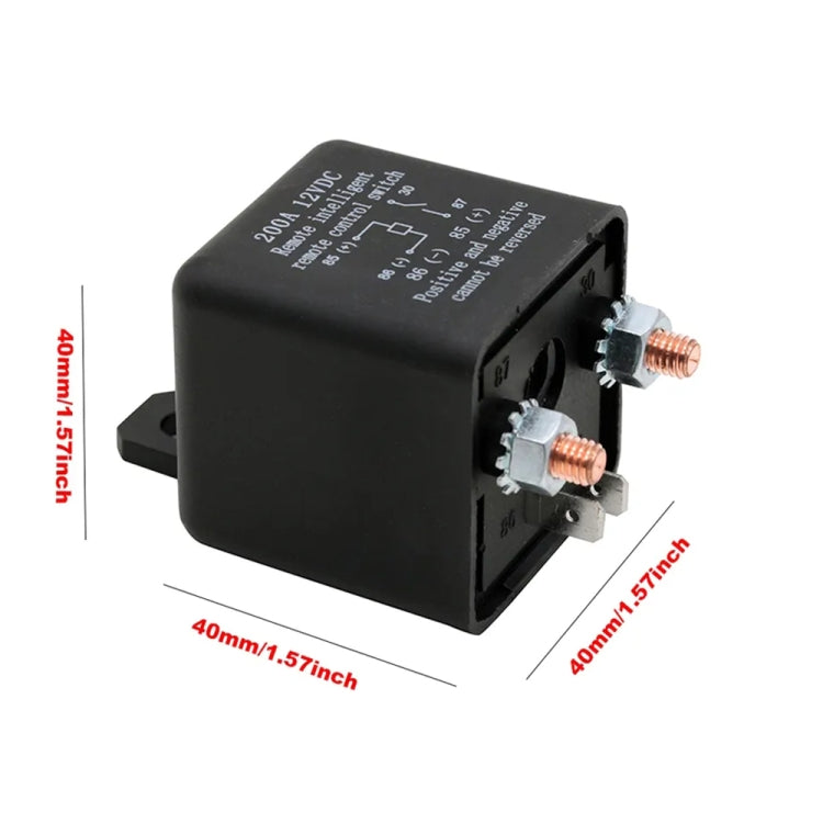 ZL180 12V 200A Car Relay Remote Rireless Battery Isolator with Battery Clip x 2 & Remote Control x 2, 12V 200A  with Battery Clip x 2 & Remote Control x 2