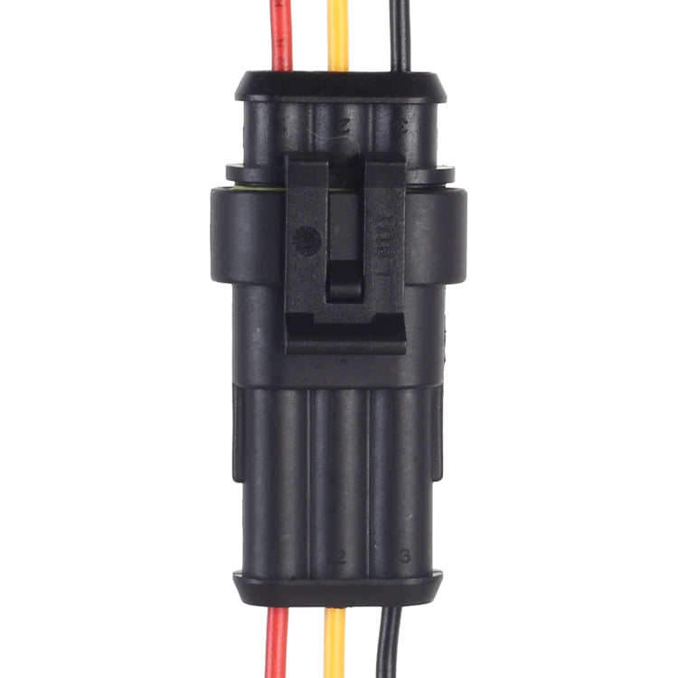 10pcs 2P Car Waterproof Plug Car Connector Plug-In, Length：10cm, 3P