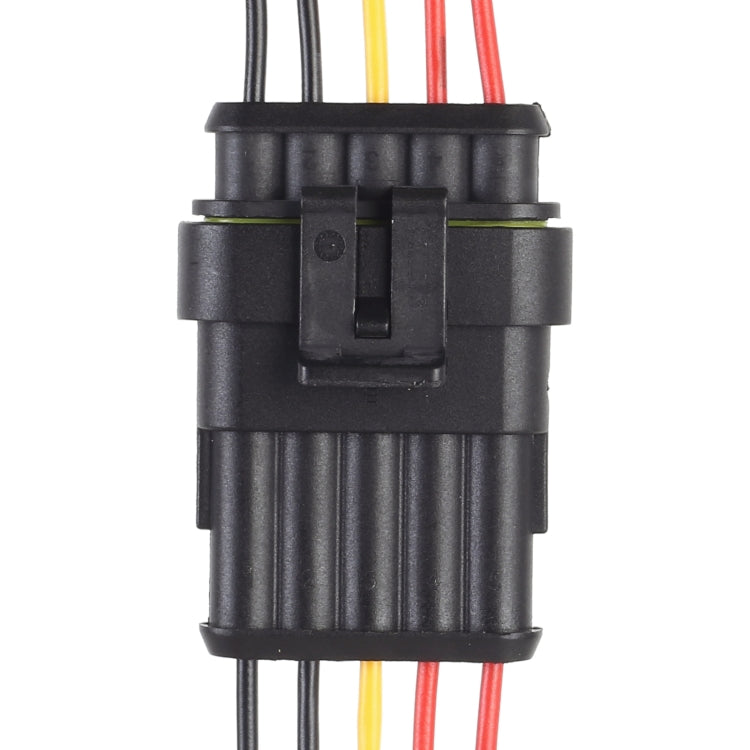 10pcs 4P Car Waterproof Plug Car Connector Plug-In, Length：10cm, 5P